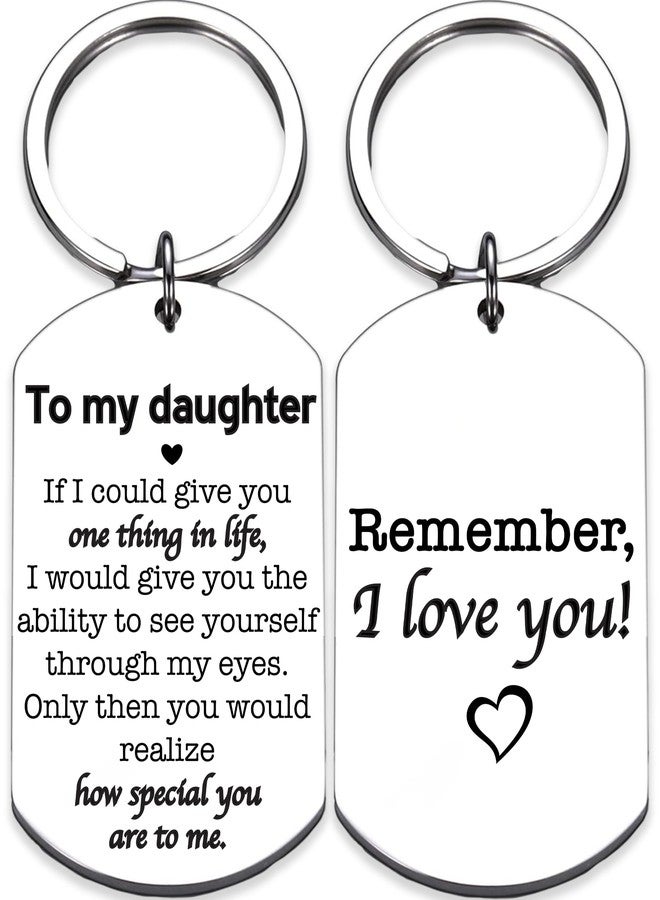 Rosa Vila To My Daughter Keychain, To My Daughter Gifts, I Love You Gift from Mom and Dad, Birthday Gifts for Her, Special Presents for Daughters, Ideal for Mother's Day, Christmas, Gift-Ready - Image 1